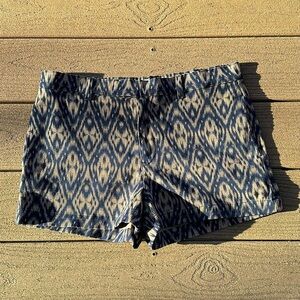 Henry & Belle Summer Shorts size 31 NWT navy khaki ikat print 2.5” inseam cute